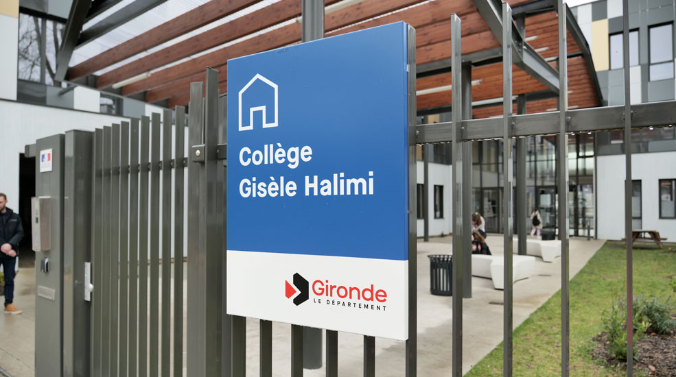 2-entree-college-gisele-halimi-aqio construction extension collège halimi